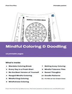 Mindful Coloring & Doodling packet cover